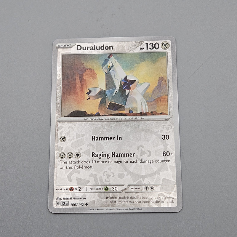 Duraludon Reverse Holo Common 106/142 SV07 Scarlet & Violet Stellar Crown NM
