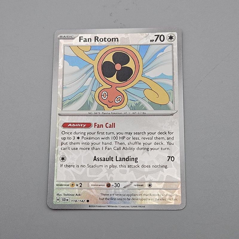 Fan Rotom  118/142 Reverse Holo Common Sv07 Scarlet & Violet Stellar Crown NM