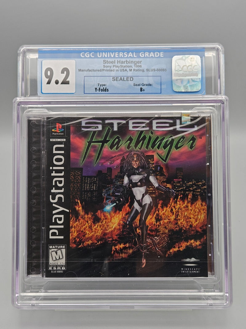 Steel Harbinger PS1 Playstation CGC 9.2 B+ New Sealed Graded
