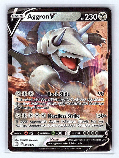 Pokemon TCG SWSH09: Brilliant Stars #096/172 Aggron V NM