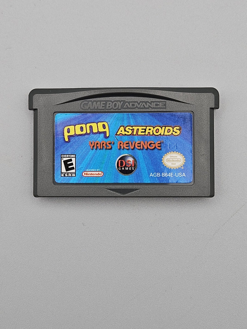Pong Asteroids Yars' Revenge 3 in 1 Atari Classics GBA Cart Only Tested Excellen