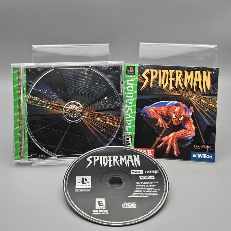 Spider-Man PlayStation PS1 Greatest Hits Complete CIB Refurbished Excellent