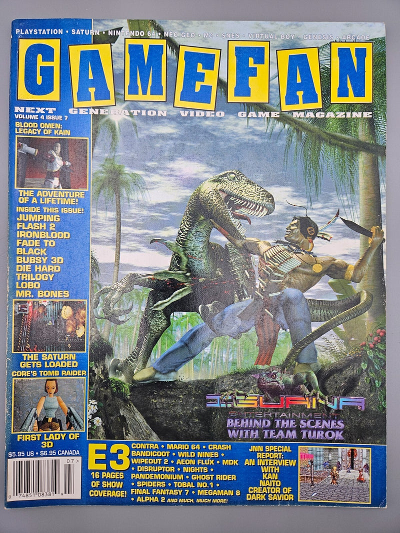 Gamefan Magazine Volume 4 Issue 7 Turok Tomb Raider
