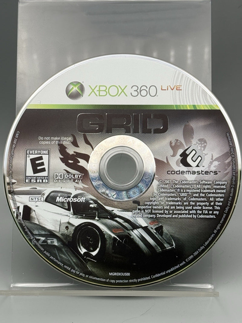 GRID - Xbox 360 Microsoft Disc Only Tested