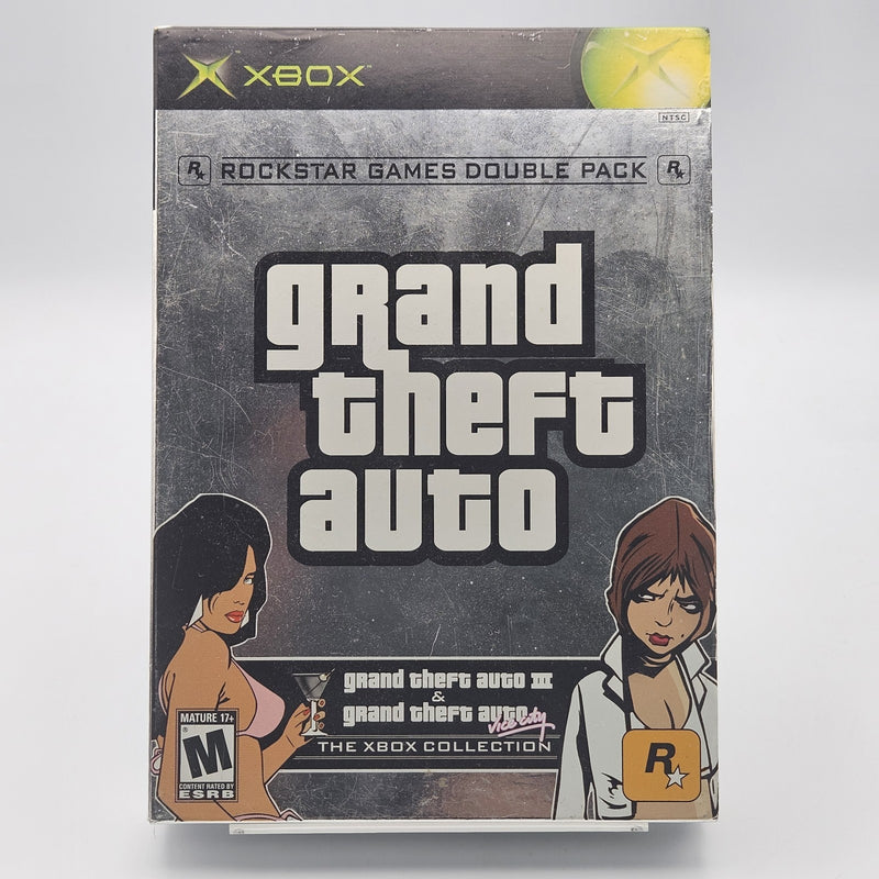 Xbox Grand Theft Auto Double Pack GTA 3 + Vice City Map Refurbished Excellent
