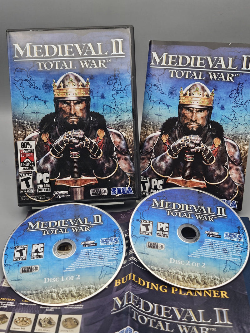 Medieval II Total War PC DVD-ROM Game Complete 2 Discs Manual Sega Strategy RTS