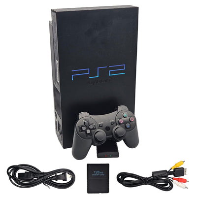Sony PlayStation 2 PS2 (Fat) Game Console + Wireless Controller + Memory Card