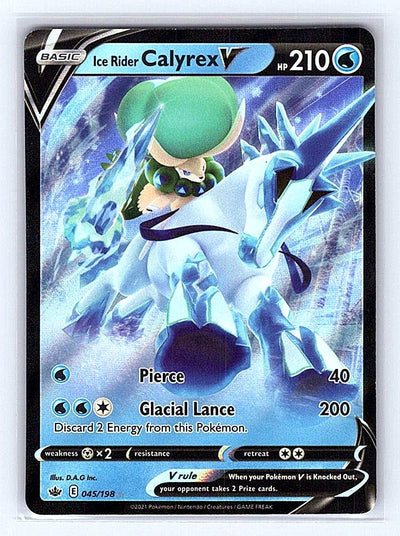Pokemon TCG Ice Rider Calyrex V #045/198 NM