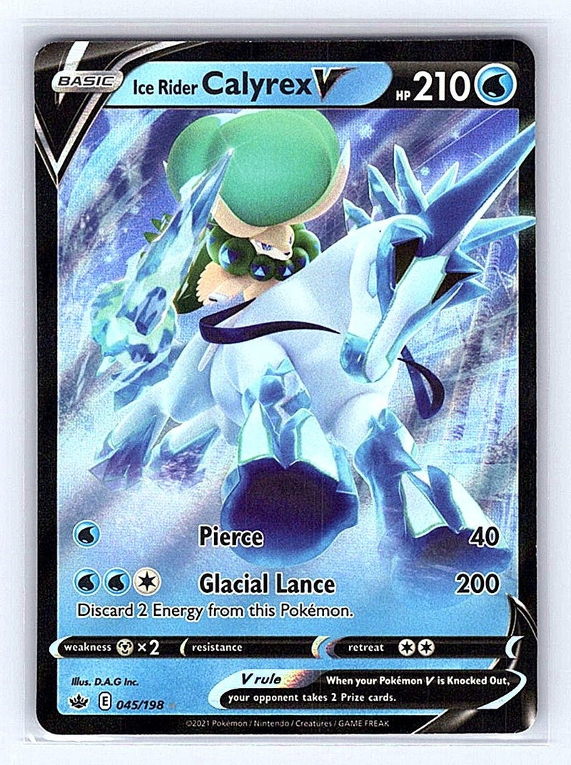 Pokemon TCG Ice Rider Calyrex V #045/198 NM