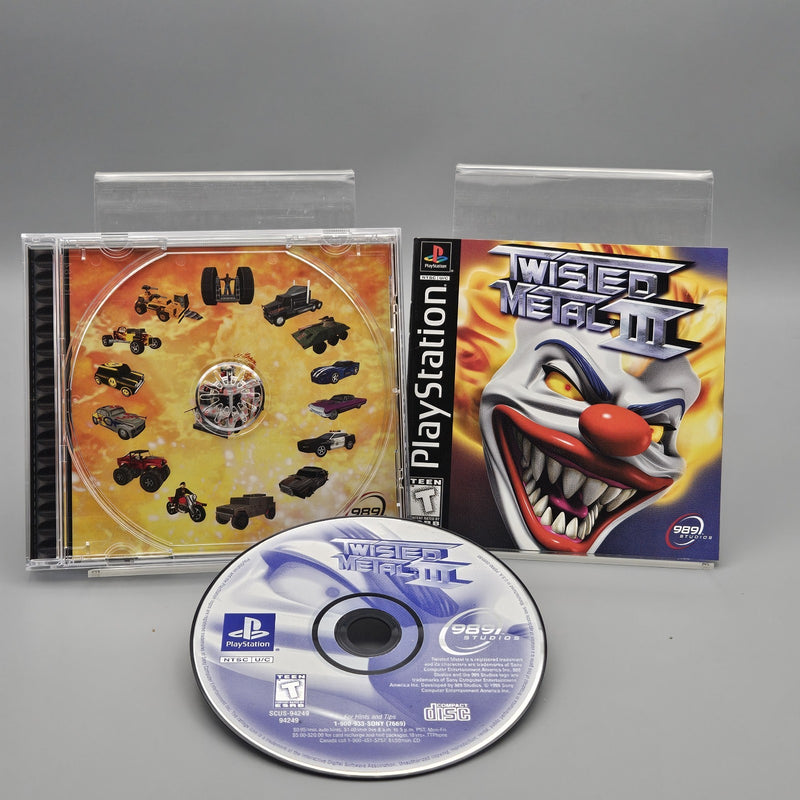 Twisted Metal III 3 PS1 PlayStation 1 Complete Black Label Refurbished Excellent