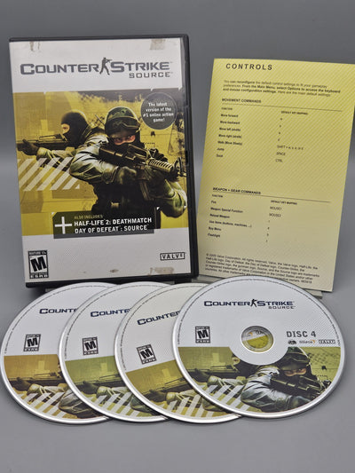 Counter Strike Source PC Game 2004 4 Disc Set Valve Half-Life 2 Day of Defeat