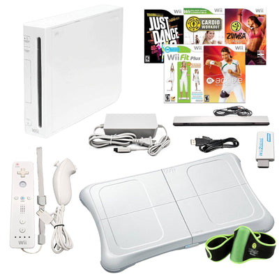Nintendo Wii Console HD + Wii Fit Balance Board & Fitness Game Bundle Excellent