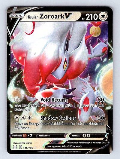 Pokemon TCG SWSH11: Lost Origin #146/196 Hisuian Zoroark V NM