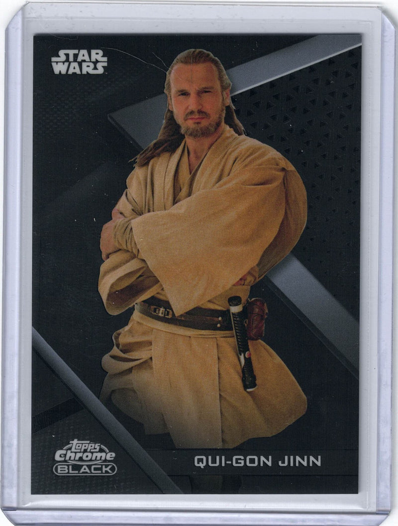 2022  Topps Chrome Black Star Wars Base Qui-Gon Jinn NM