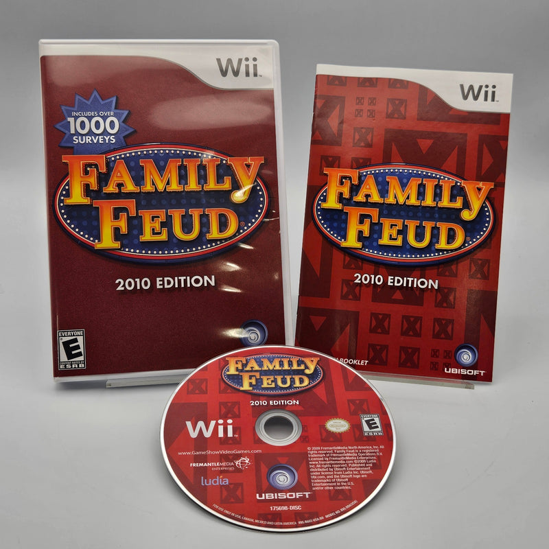 Family Feud 2010 Edition Nintendo Wii Complete CIB Refurbished Excellent
