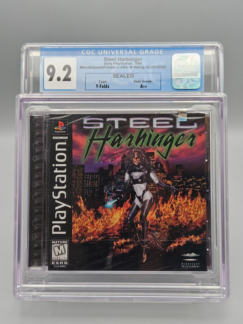 Steel Harbinger PS1 Playstation CGC 9.2 A++ New Sealed Graded