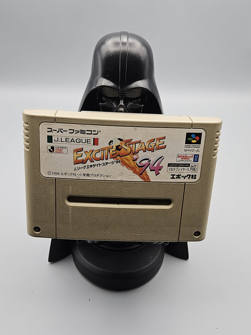 Vintage Excite Stage '94 Super Famicom Japan Nintendo Soccer Video Game Cart