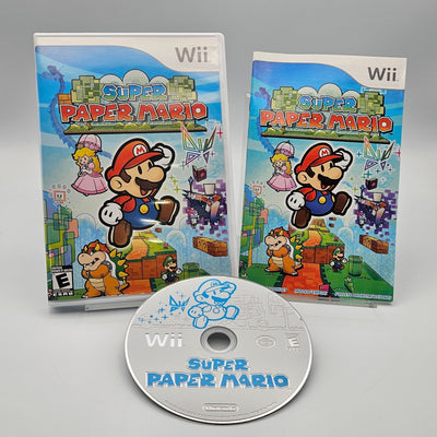 Super Paper Mario Nintendo Wii Complete CIB Refurbished Excellent