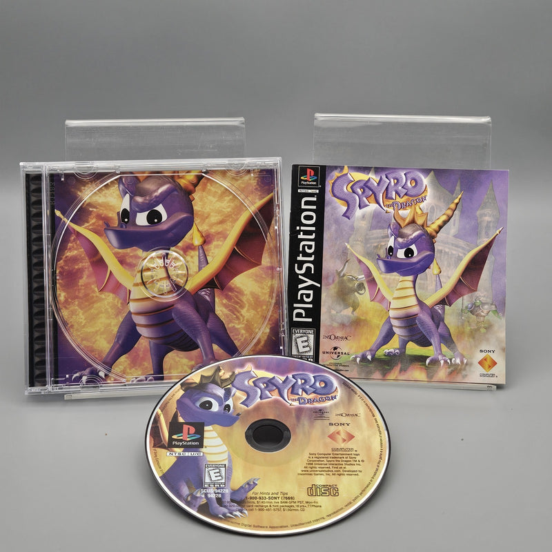 Spyro the Dragon PS1 PlayStation Complete Black Label Refurbished Excellent
