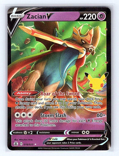 Pokemon TCG Celebrations #016/025 Zacian V NM