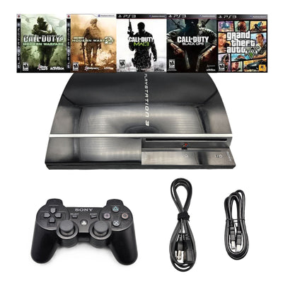 Sony PlayStation 3 PS3 Console 80GB + 1 Controller + Call Of Duty & GTA V Bundle