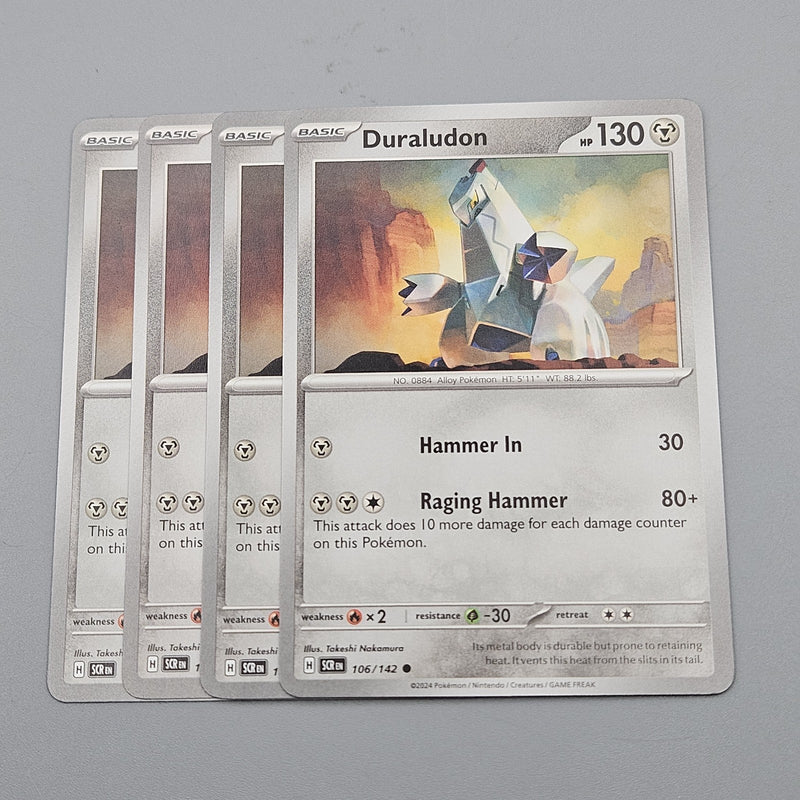 Duraludon 106/142 - 4x Playset - SV07 Pokemon Scarlet & Violet Stellar Crown