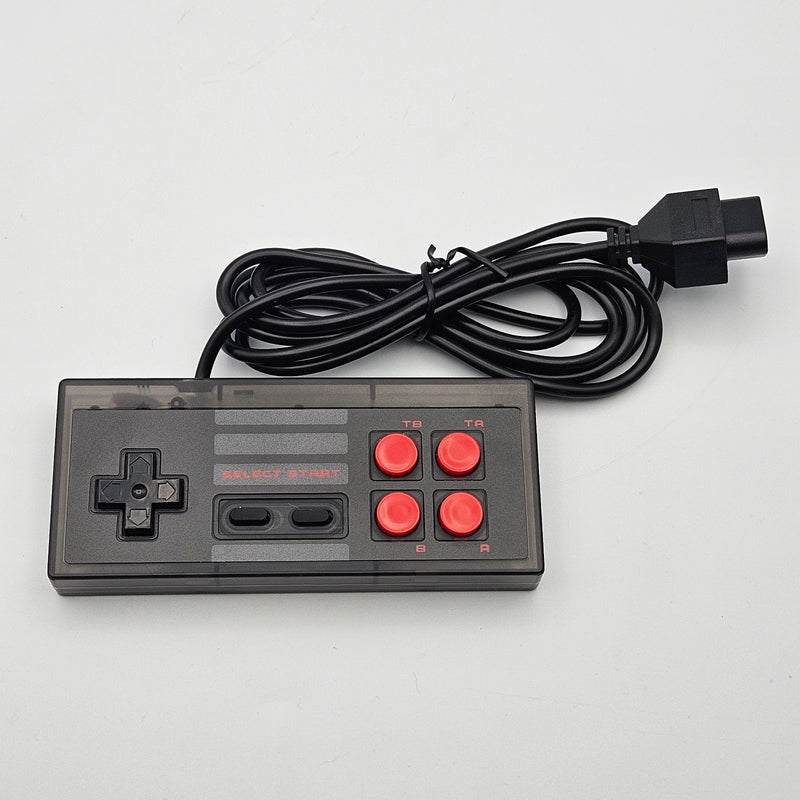 Nintendo NES Controller Turbo Transparent Clear Smoke Grey Wired