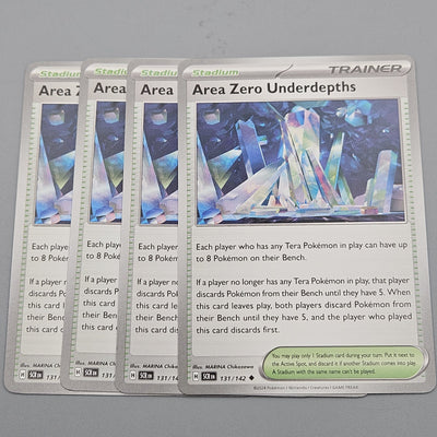 Area Zero Underdepths 131/142 4x Playset - SV07 Pokemon Scarlet & Violet Stella