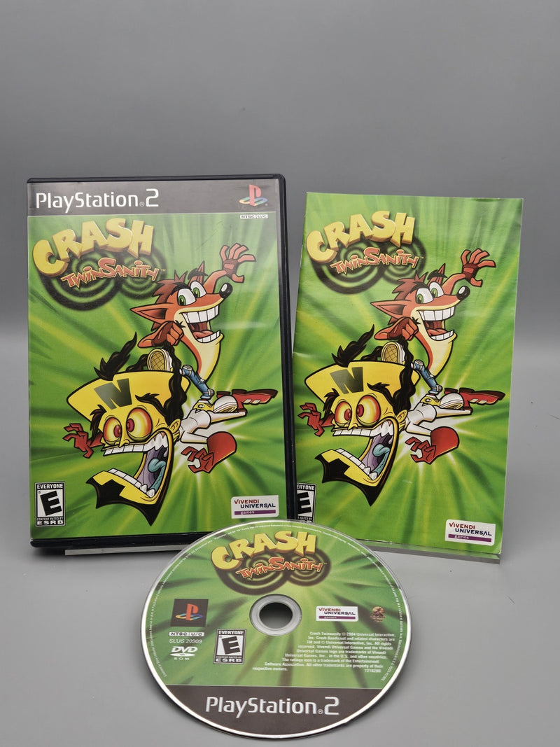 Crash Bandicoot TwinSanity PS2 PlayStation 2 CIB Tested Refurbished Excellent..