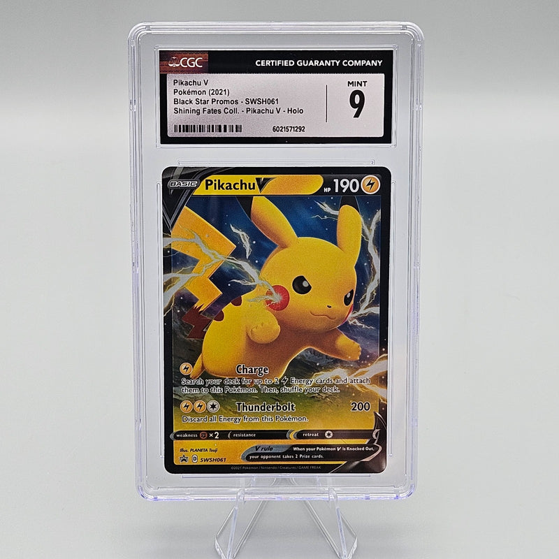 Pikachu V Black Star Promo SWSH061 Holo CGC 9