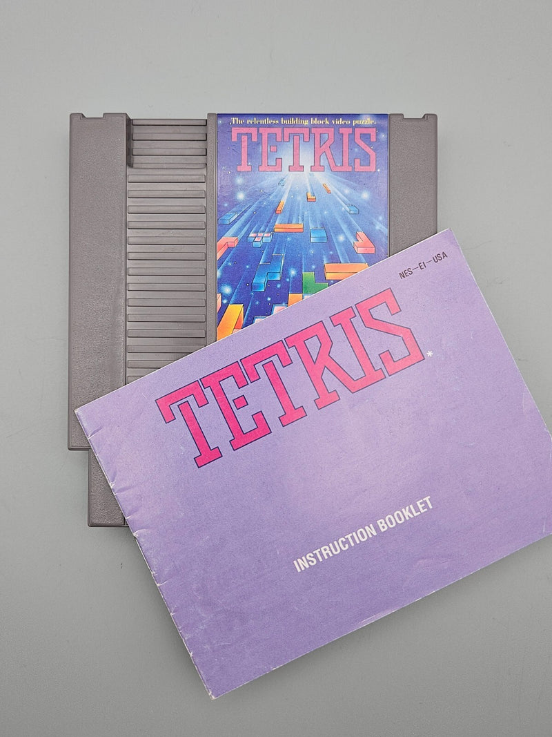 Tetris NES Nintendo Entertainment System Cart & Manual Tested