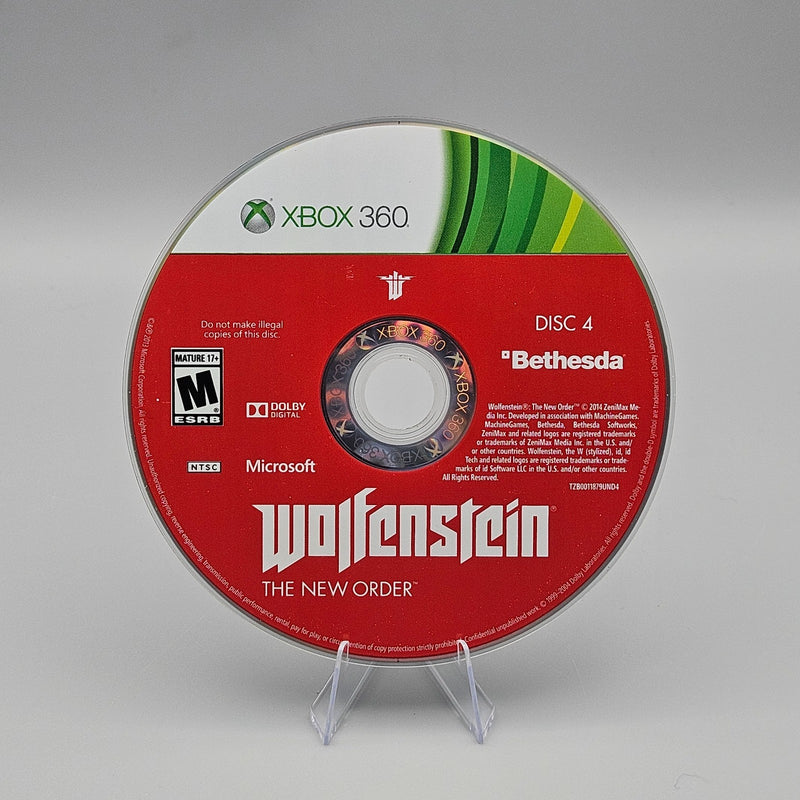 Wolfenstein The New Order Disc 4 Replacement Xbox 360 Disc Only Excellent