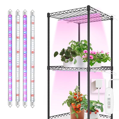 4-Pack LED Grow Light Bars  Full Spectrum + Red/Blue for Indoor Plants