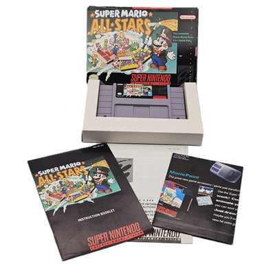 Super Mario All-Stars SNES CIB Refurbished + Poster Nintendo Very Good