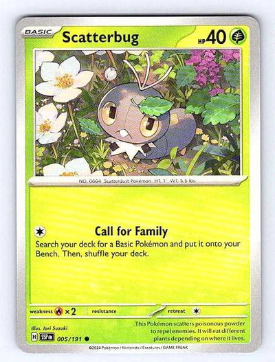Scatterbug 005/191 Surging Sparks Common NM Pokemon TCG