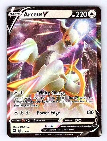 Arceus V 122/172 Brilliant Stars Ultra Rare NM Pokemon TCG