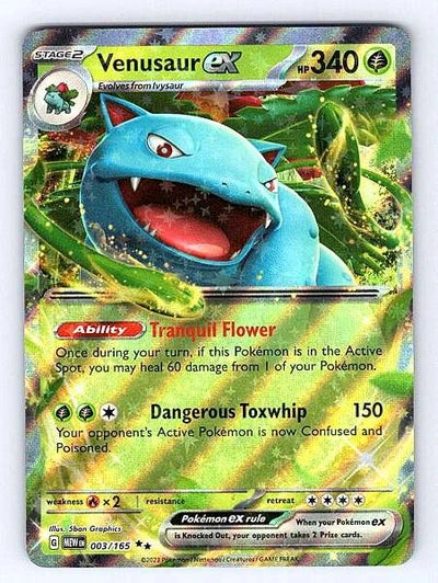 Venusaur ex 003/165 151 Ultra Rare NM Pokemon TCG