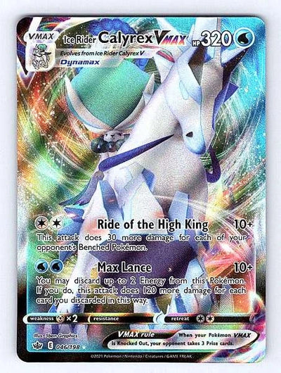 Ice Rider Calyrex VMAX 046/198 Chilling Reign Ultra Rare NM Pokemon TCG