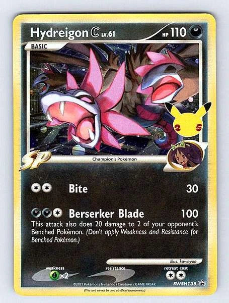 Hydreigon C SWSH138 Sword & Shield Black Star Promos Promo NM Pokemon TCG