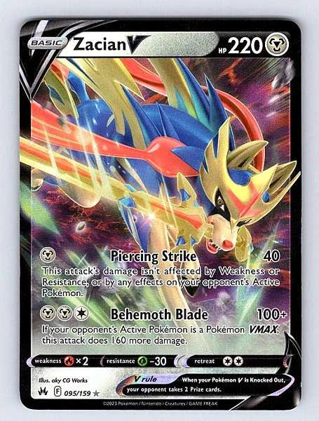 Zacian V 095/159 Crown Zenith Ultra Rare NM Pokemon TCG
