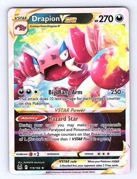 Drapion VSTAR 119/196 Lost Origin Ultra Rare NM Pokemon TCG