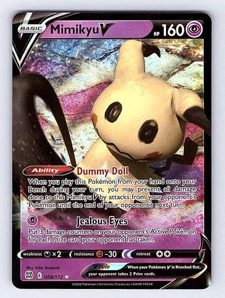 Mimikyu V 068/172 Brilliant Stars Ultra Rare NM Pokemon TCG