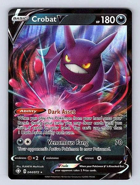 Crobat V 044/072 Shining Fates Ultra Rare NM Pokemon TCG