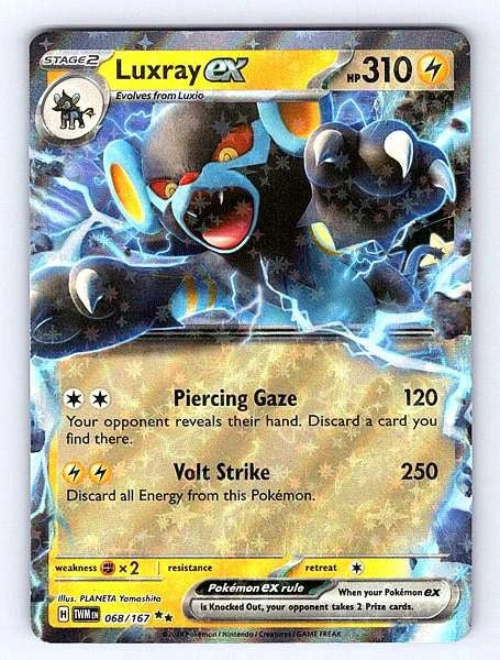 Luxray ex 068/167 Twilight Masquerade Ultra Rare NM Pokemon TCG