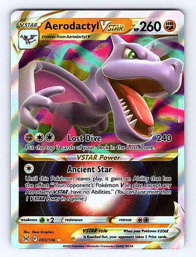 Aerodactyl VSTAR 093/196 Lost Origin Ultra Rare NM Pokemon TCG