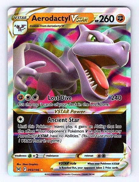 Aerodactyl VSTAR 093/196 Lost Origin Ultra Rare NM Pokemon TCG