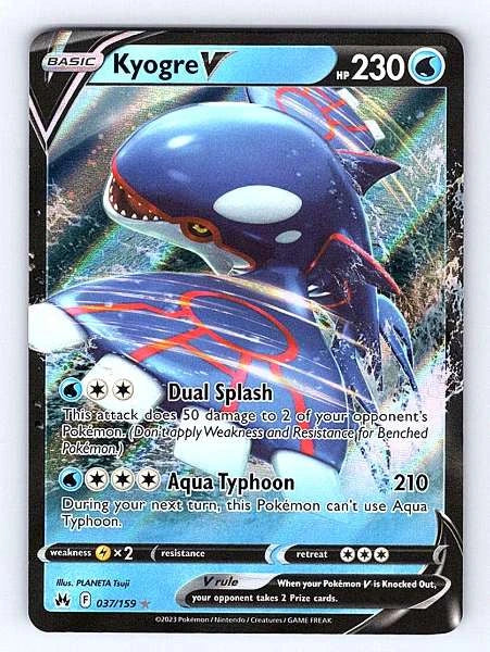 Kyogre V 037/159 Crown Zenith Ultra Rare NM Pokemon TCG
