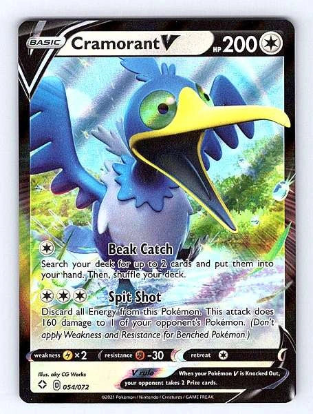 Cramorant V 054/072 Shining Fates Ultra Rare NM Pokemon TCG