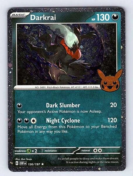 Darkrai 136/197 Obsidian Flames Rare NM Pokemon TCG