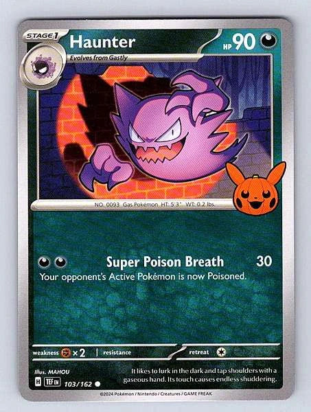 Haunter 103/162 Temporal Forces Common NM Pokemon TCG